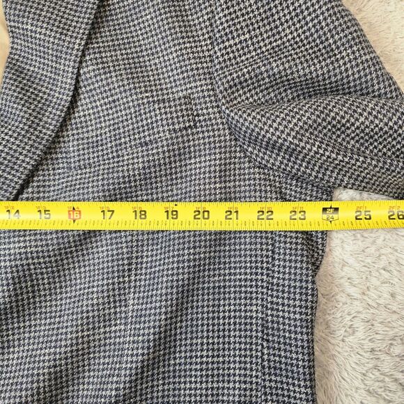 Nautica Men's Sport Coat 44R Gray Houndstooth Silk Wool Linen Blend Blazer - Picture 8 of 8